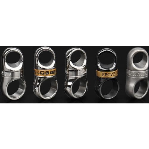 Titanium Alloy Brass Keychain Accessories Car Key Ring Outdoor Small Tool 360° Rotatable Keyring
