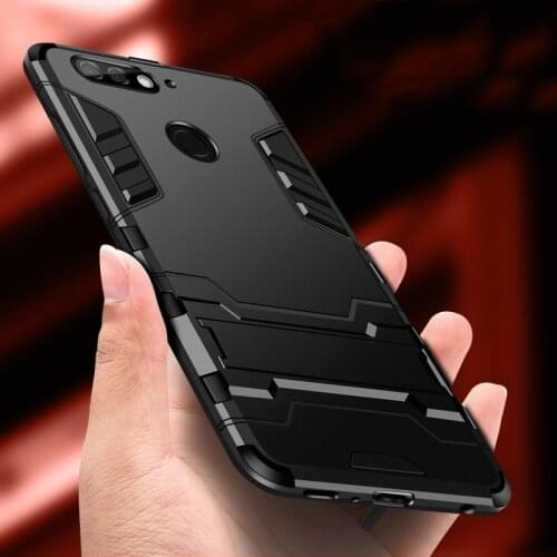 Armor Case For Huawei Y6 Prime Y5 2018 Silicone Bumper Protective Cover On Y9 2019 Y3 2017 Hard Phone Coque Fundas With Stand