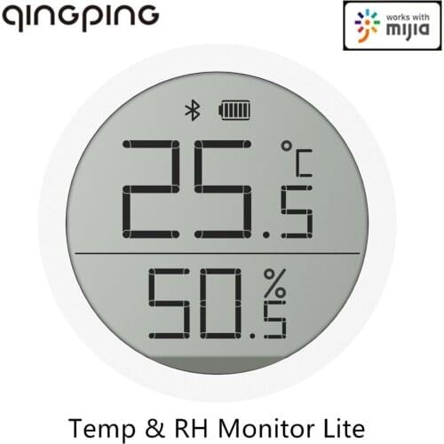 Qingping Digital BLE5.0 Thermometer Hygrometer Monitor Lite Electronic LCD Screen Data Automatic Recording Work for Mi Home App