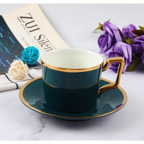 European Bone China Coffee Cups and Saucers Tableware Coffee Plates Dishes Afternoon Tea Set Home Kitchen