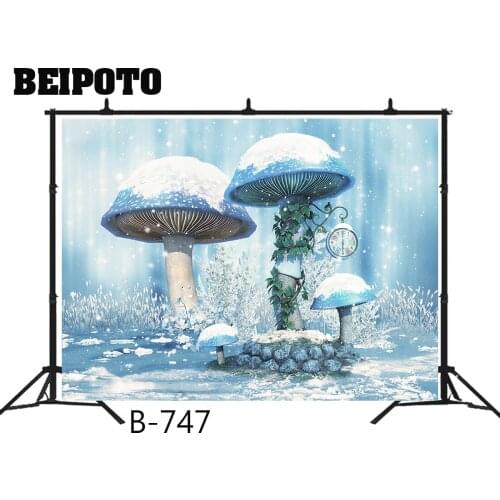 Magical Fairy Forest Background wonderland photography Backdrop fantasy winter mushroom house baby shower photo booth studio