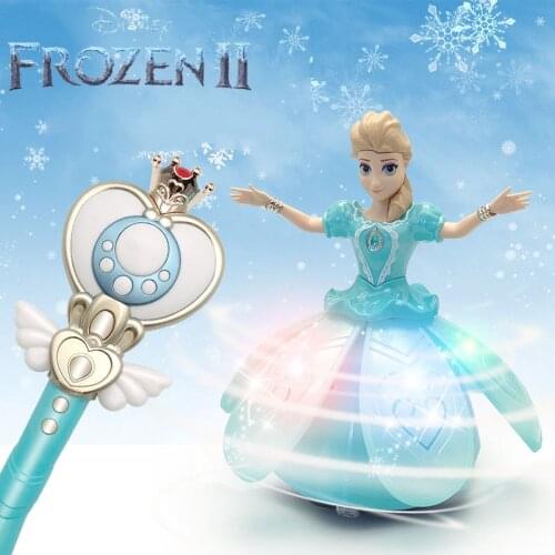 Frozen 2 Classic Toy Princess Light Music Electric Remote Control Dancing Toy Disney Anime Figure Elsa Anna Model Girls Gifts