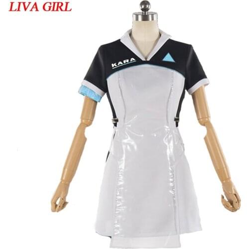 Game Detroit: Become Human KARA Cosplay Costume Code AX400 Agent Outfit Girls Cute Dress Halloween Carnival Uniforms