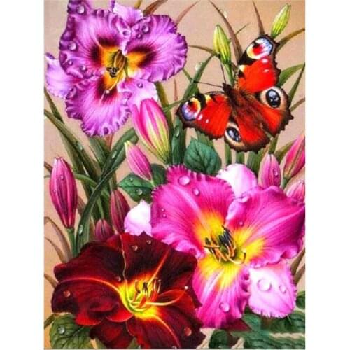 Iris diamond painting butterfly flowers rhinestone embroidery mosaic stickers decor diamond dot tapestry posters wall papers