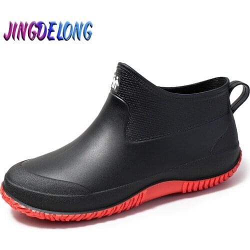 Classic Mens Rain Boots Unisex Rubber Rain Boots Waterproof Mens Industrial Boots Outdoor Non-slip Women Garden Work Boots
