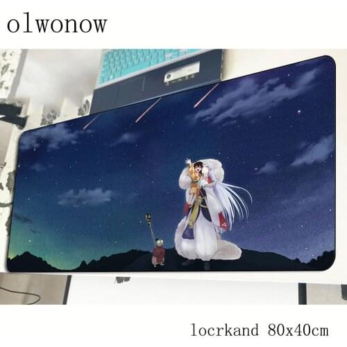 Inuyasha mousepad 800x400x3mm New arrival gaming mouse pad gamer mat thick game computer desk padmouse keyboard large play mats