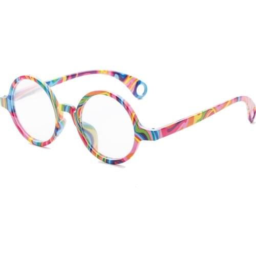 Brown Tortoise Shell Round Diffraction Glasses Vitange Brown To Clear Lens Fireworks Eyewear