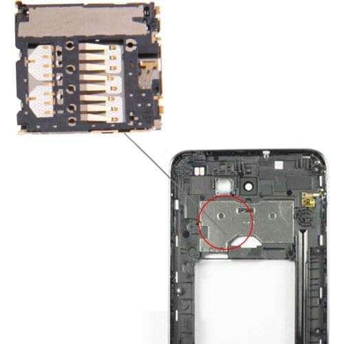 Mobile Phone SIM Card Slot + Sim Card Connector for Galaxy Note i9220