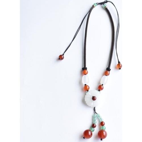 Fashion neck chain female short collar chain necklace red onyx accessories collar simple and generous versatile and adjustabl