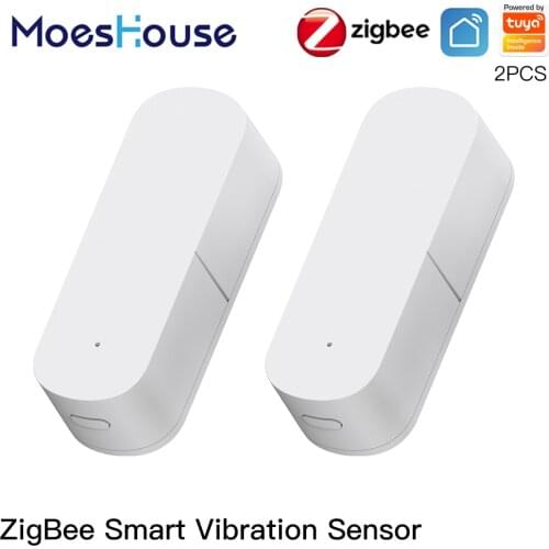 MoesHouse Zigbee Smart Vibration Sensor Detection,Tuya Smart Life APP Notification,Real-Time Motion Shock Alarm,History Record