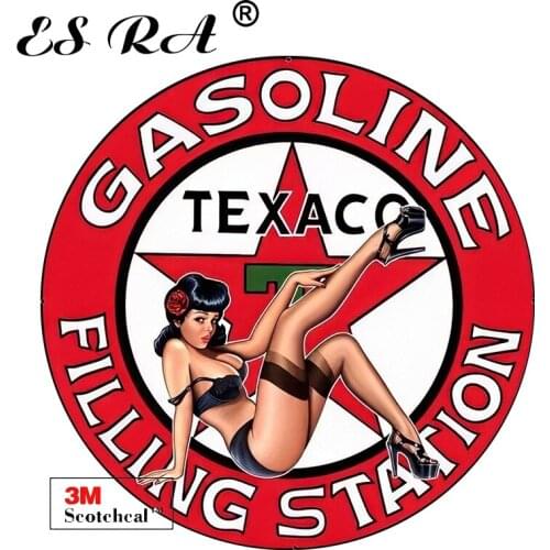 Decals Laptop Stickers Waterproof Vinyl Texaco Gasoline Pinup Girl Pegatinas for Car Pitcher Fridge Skateboard Luggage Decorate