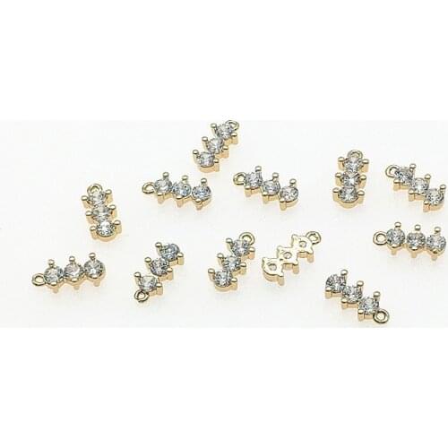 New arrival! 11x5mm 100pcs Copper/Cubic Zirconia Charm for Earrings Making/DIY parts,Jewelry Finding & Component