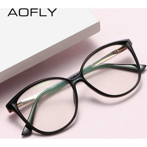 AOFLY Anti Blue Light Glasses Women 2021 Retro Square Computer Eyeglasses Men Flexible Optical Eyewear Frame Male Female UV400
