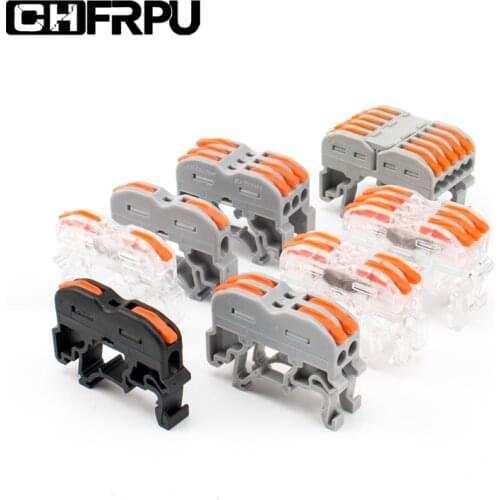 Wire Connectors 121/211/311/511 Mini Fast Wire Cable Connectors Universal Conductor Push-in Terminal Block 10/30/50pcs