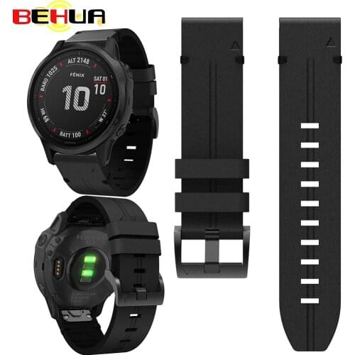20mm Wrist Band Strap for Garmin Fenix 6S 5S Plus GPS Smart Watch LEATHER Watchband with Quick Release Easy fit Bracelet Bands