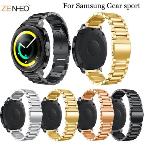 20mm stainless steel watchband For Samsung Gear S2 /Samsung Gear sport replacement strap For Samsung Galaxy Active 2 40 44mm