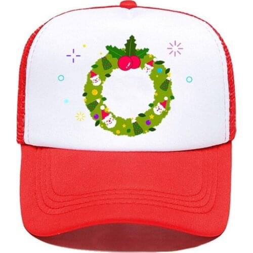 Christmas Adjustable 1PCS Mesh Cap Custom Logo Hat BlacK Red Green Snapback Wholesale White Men Women Simple Casual Wholesale