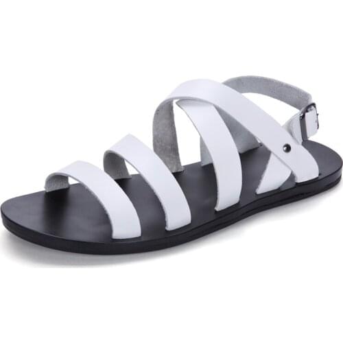 Genuino gladiators sandal leather sandalia zandalias man sandals rubber de erkek sandel herren sandalias piel couro sport roman