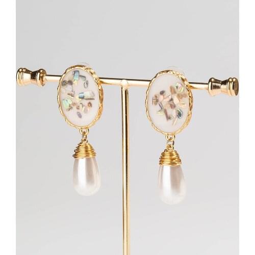 Fashion Personality Fashion Dangle Earrings Metal Earrings Imitation Pearls Jewelry Minimalist High Quality Geometric Earrings