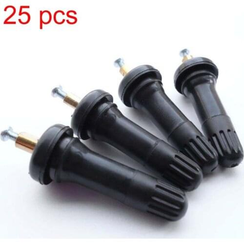 Youwinme 25pcs TPMS Anti-explosion Tire Snap-In Rubber Valve Stem Type Pressure Sensor Monitoring System Wheels