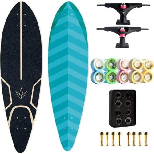 Land Surfing Skateboard , Maple Skateboard 35 Inches Long Skateboard, City Road Carver Land Cruiser ,The Best Choice for Surfers