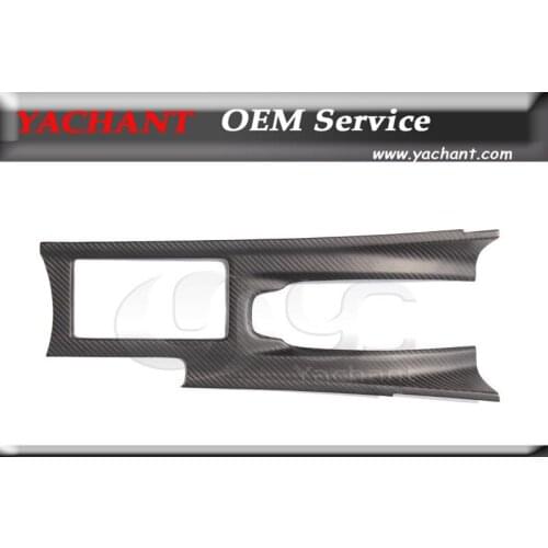 Car-Styling Dry Carbon Fiber Matte Black Interior Trim Fit For 2008-2014 Skyline R35 GTR CBA DBA Center Console Trim LHD