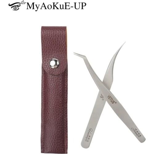 Hai Tun Eyelashes Tweezers 1pcs Stainless Steel superhard Tweezers High Precision Anti-static tweezers for Eyelash Extensions
