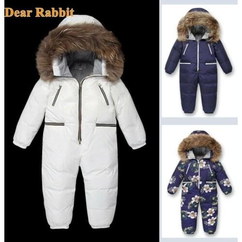 -30 Russian high quality Winter coat Snowsuit 2020 Duck Down Jacket Girls Clothes clothing Climbing For Boys Kids Jumpsuit 4~10y