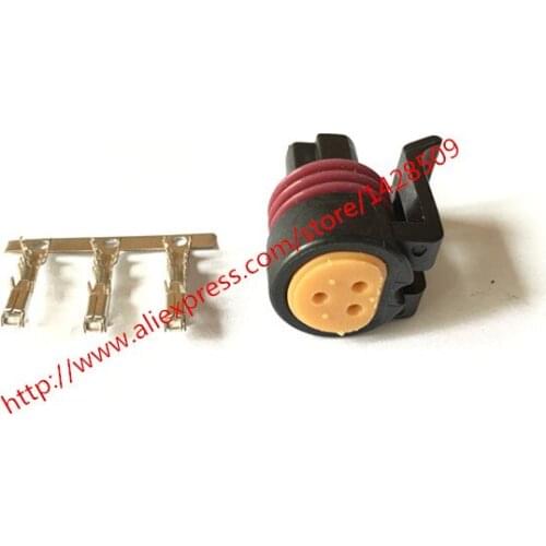 5 Sets 1.5mm Delphi 3 Pin male female 100 150 250 PSI oil fuel pressure sensor connector throttle Plug 12065287 12078090