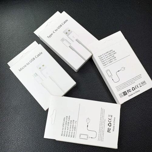 1m 10pcs/lot Type C Micro USB iPhone Cable For Samsung A52 S7 Xiaomi iPhone Fast Data Charging Charger Cord Mobile Phone Cables