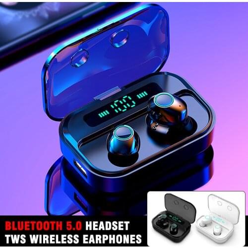 1 Pair Bluetooth 5.0 Headset TWS Wireless Earphones Mini Handsfree Earbuds Stereo Cordless Headset Headphones