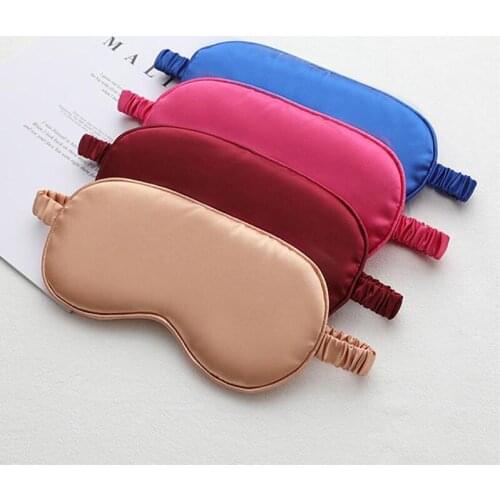 1Pcs New Pure Silk Sleep Rest Eye Mask Padded Shade Cover Travel Relax Aid Blindfolds