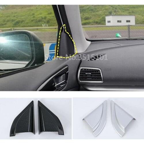 For Mitsubishi Eclipse Cross 2017 2018 2019 2020 Car Inner A Column Audio Speak Window Windshield Side Triangle Trim 2pcs