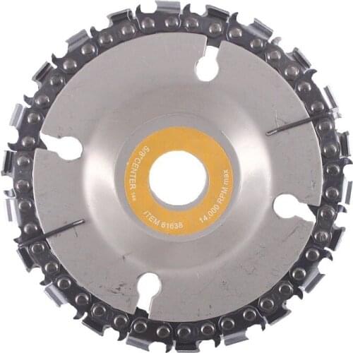 4inch 22 Tooth Chain Plate Wood Carving Disc Cutting Piece Woodworking Slotted Saw Blade Set For 100mm Angle Grinder