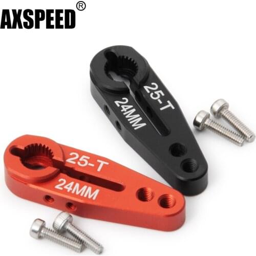 AXSPEED 25T 24mm/20mm Adjustable Metal Steering Servo Arm for TRX-4 1/10 RC Crawler Car Upgrade Parts