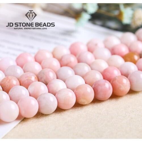 3A 5A Natural Pink Opal Beads 6/8/10mm pick size High Quality Pink Stone DIY Hand Made Accessory Ornaments For Jewelry Making