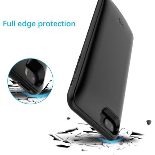 Full cover Battery Charger Case For iPhone 6 6S 7 8 Plus 5 5S SE Power Bank Battery Case For iPhone X XS Max XR silicone case