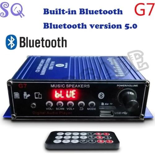 G7/G8 Digital Power Amplifier 5.0 Bluetooth Digital USB Radio Can insert TF card/plug U disk/with remote control/with FM radio