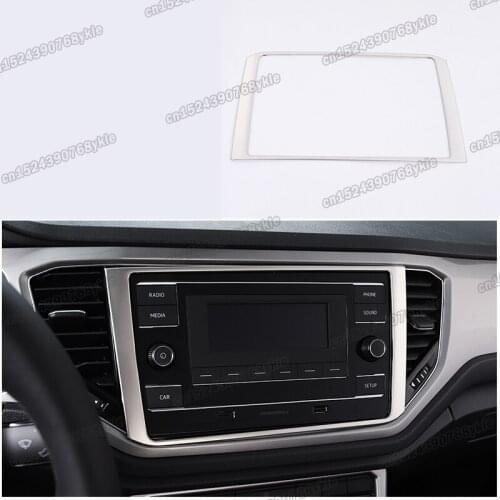 Lsrtw2017 for Volkswagen Vw T-roc Car Gps Navigation Screen Frame Chrome Trims Decorative Interior Accessories 2018 2019 2020