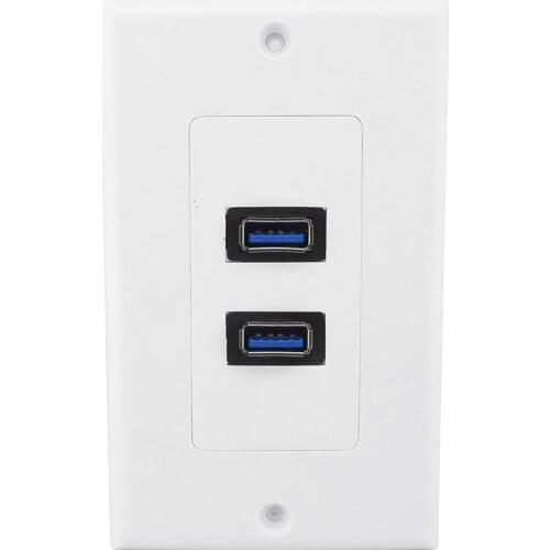 DOONJIEY Dual USB 3.0 Wall Plate Charger Outlet Mount Socket Face Plate Cover