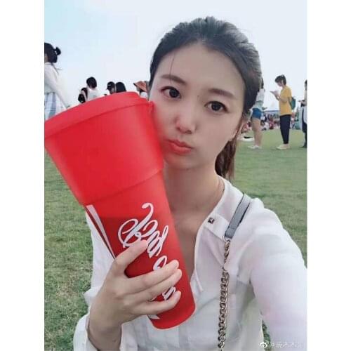 PP Double Big Coke Cup Drink Juice Snack Popcorn King Coke Cup Food Festival One-time Network Red Cup