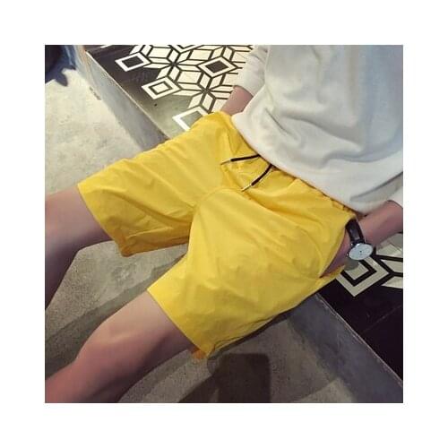 Han Mens summer candy color casual sports shorts quick-drying beach five-point pants tide