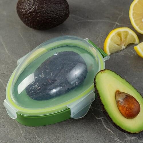 Avocado Storage Box Huggers Keeper Storage Fruit Vegetable Container Snap-On Lid Fresh-Keeping Kitchen Gadget Household Acces