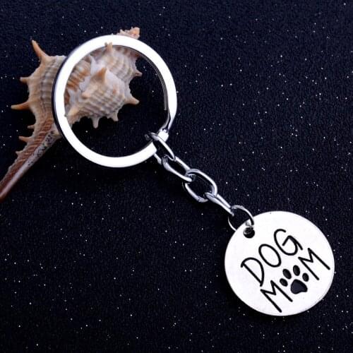 Mom Dog Paws Print Keyring Family Love Mothers Gifts Keychain Charm Mommy Key chain Jewelry