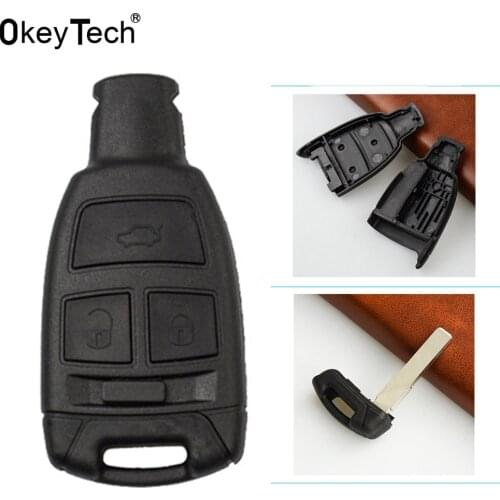 OkeyTech 3 Buttons Remote Car Key Shell Fob For Fiat 500 Punto Croma Cover Case Replacement SIP22 Emergency Blade Accessories