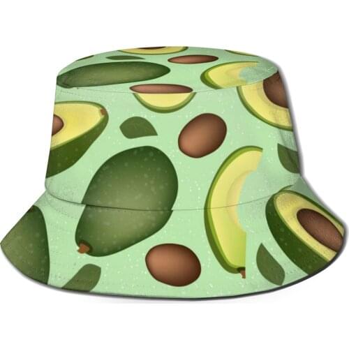 CINESSD 2020 New Fishermans Hat Unisex Fashion Bob Cap Ripe Avocado Hip Hop Gorros Panama Windproof outdoor Bucket Hat