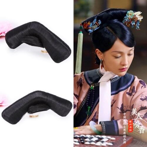 24 Designs Qing Palace False Hair Wigs Only NO Accessory Princess Qitou for Latest TV Play RuYis Royal Love in the Palace