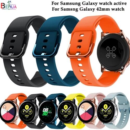 Galaxy 42mm watch band For Samsung Gear S2 Classic Frontier silicone sport strap For Samsung galaxy watch active wristband band