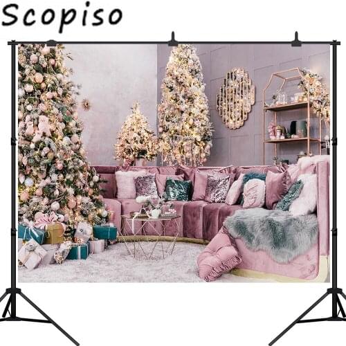 Scopiso Photography Backdrop Luxurious Aristocratic Interior Style Background Sofa Boudoir Christmas Party Booth Shoot Prop