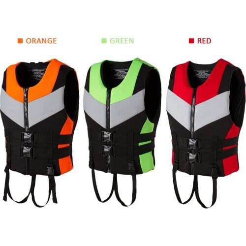 Outdoor rafting life jacket Neoprene Fishing Life Jacket Watersports Fishing Kayaking Boating Swimming Safety Life Vest